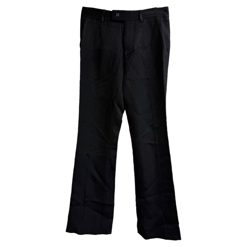 Amiri Bootcut Trousers in Black Viscose